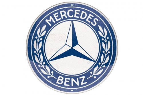 Blechschild Mercedes rund 1